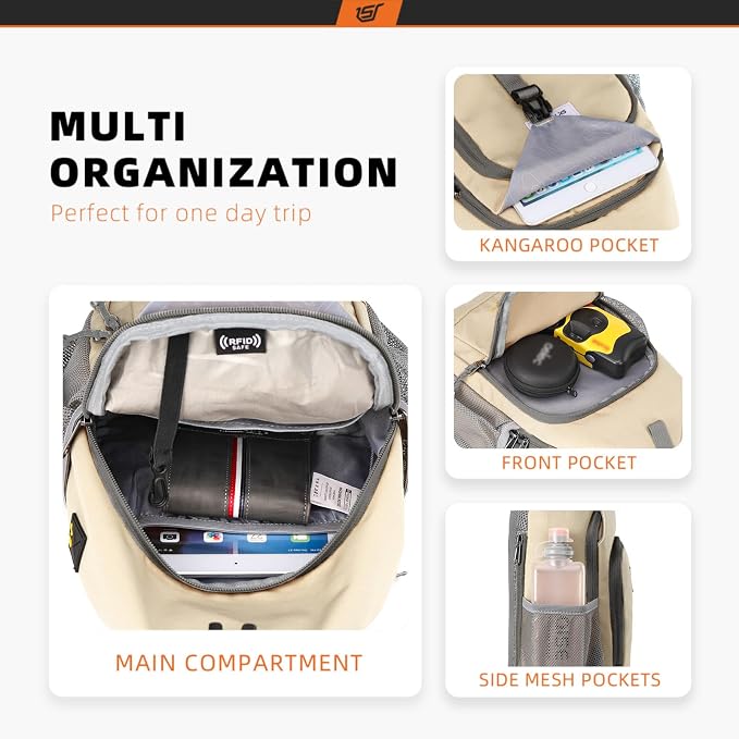 SKYSPER Sling Bag RFID Crossbody Sling Backpack Cross Body Shoulder Bag Travel - Image 2