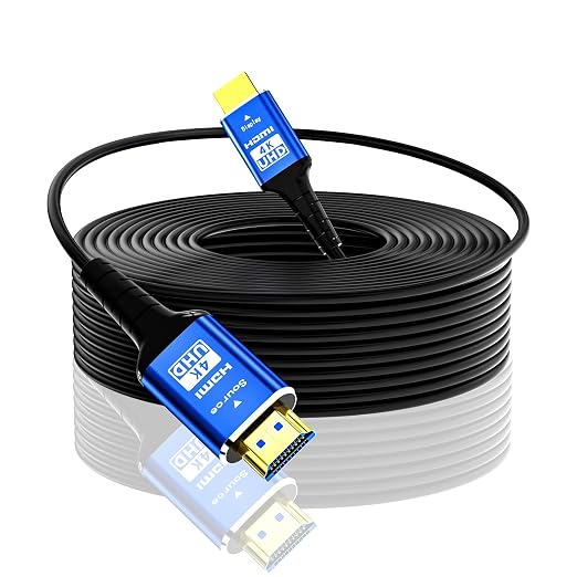 Fiber Optic 200 ft hdmi Cable, 18Gbps 4k Ultra high Speed Support 4K@60Hz HDR10 by Adrenenjoyer