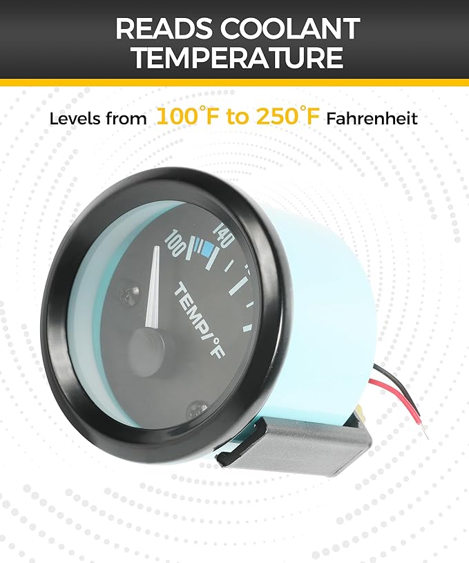 Water Temp Gauge, 100-250℉ Temperature Gauge - Image 2