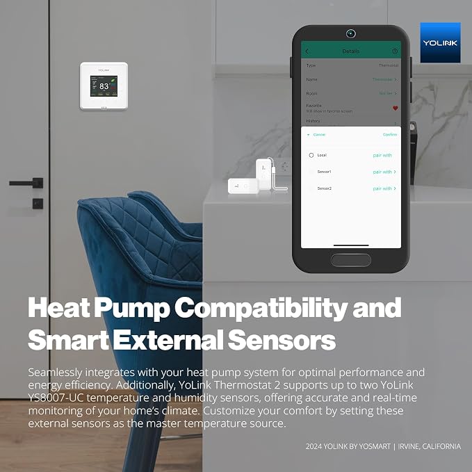 YoLink Thermostat 2, Smart Home & Commercial Thermostat - Image 3
