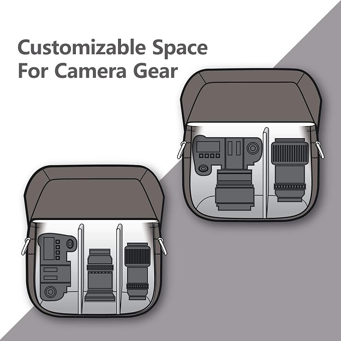 BAGSMART Camera Bag, SLR DSLR Canvas Crossbody Camera Case, Compact Camera - Image 3
