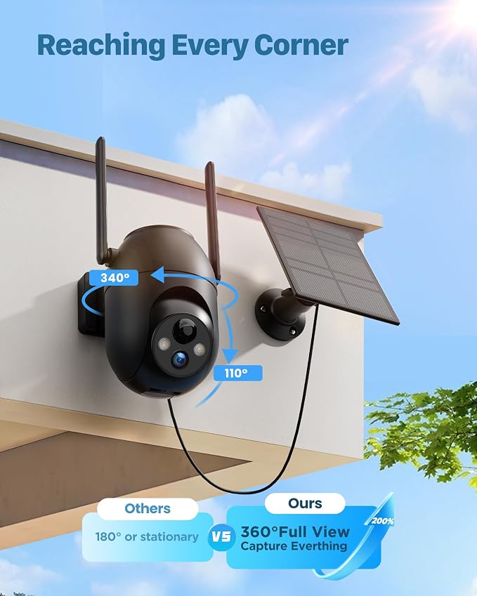 Security Cameras Wireless Outdoor Solar: 2K WiFi Camera - Image 6