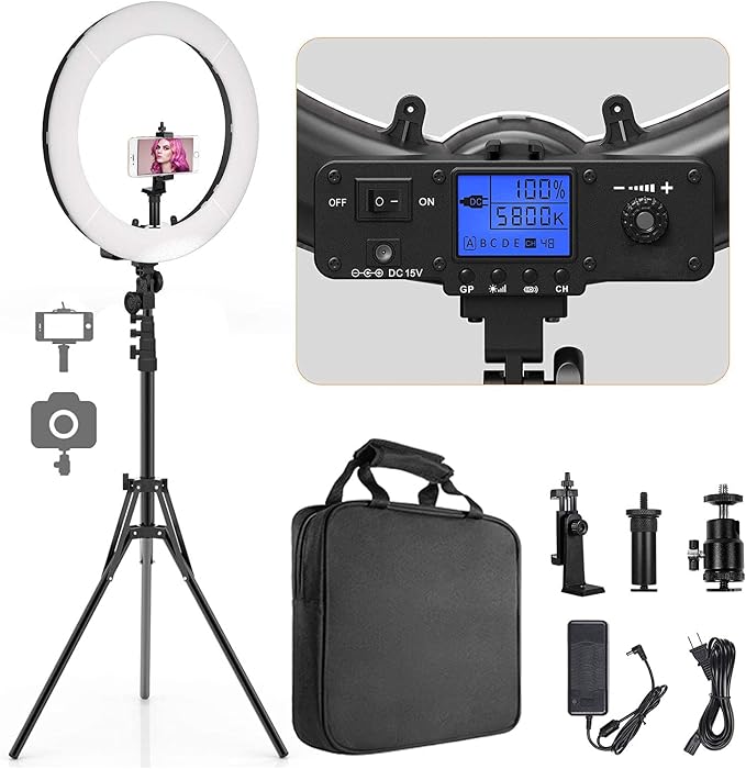 Pixel Ring Light, 55W 3000-5800K CRI≥97 Light Ring by Pixel