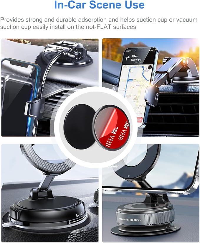 Dashboard Pad Mounting Disk for Suction Cup Phone Mount, Vacuum Suction Phone - Image 5