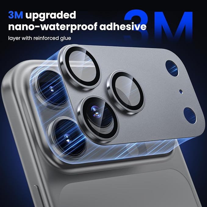 WSKEN for iPhone 17 Pro Camera Lens Protector, Metal Aluminum Alloy Tempered - Image 3
