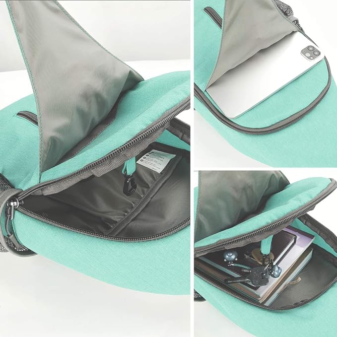 WATERFLY Crossbody Sling Backpack Sling Bag Travel Hiking Chest Bag Daypack - Image 4