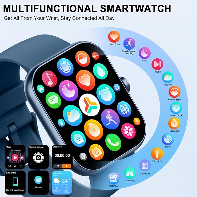 Jugeman Smart Watch for Men Answer/Make Calls, 1.96" Fitness Watch - Image 4