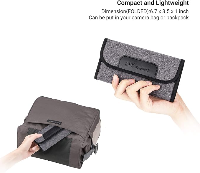 JJC 4 Pockets Filter Case for Round Filter Up to 58mm, Foldout Lens Filter Pouch - Image 3