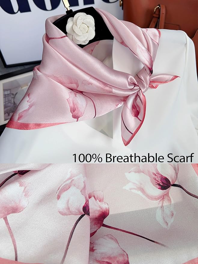 Silky Scarf for Women Lightweight Satin Bandanas Neck Hair Wrap For Sleeping - Image 5