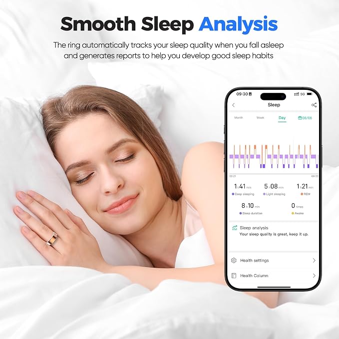 New Smart Ring Health Tracker for Women & Men, Sleep Exercise Health Monitoring - Image 7