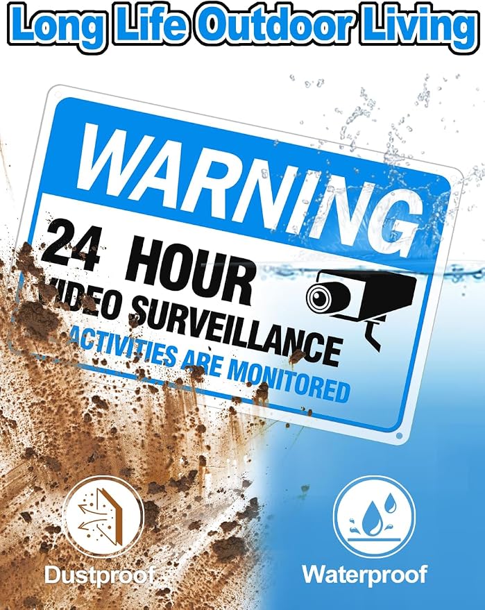 Video Surveillance Sign, Reflective and Waterproof Material 24 Hour - Image 4