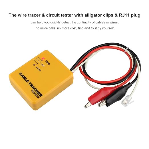 Electrical Wire Tracer Circuit Tester w/Tone Generator & Probe Kit, Cable - Image 2