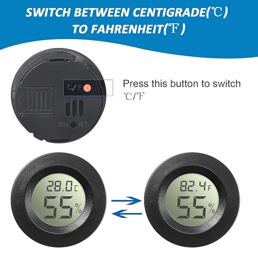 Weewooday Mini Hygrometer Thermometer Digital LCD Monitor Indoor/Outdoor Room - Image 4