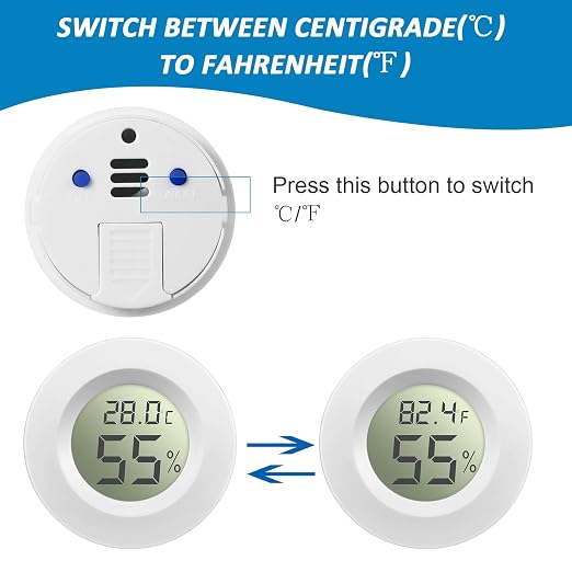 Weewooday Mini Hygrometer Thermometer Digital LCD Monitor Indoor/Outdoor Room - Image 4