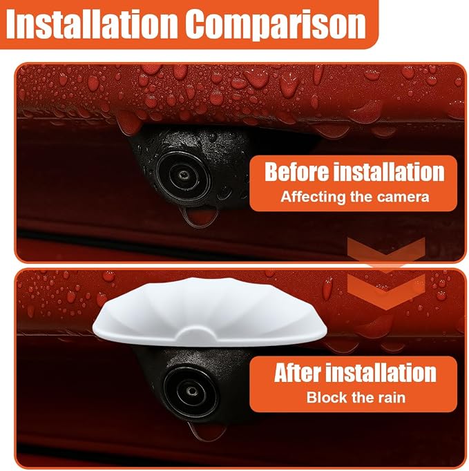 YoRise Car Rear View Camera Protection, Silicone Anti-Rain Waterproof Reversing - Image 4