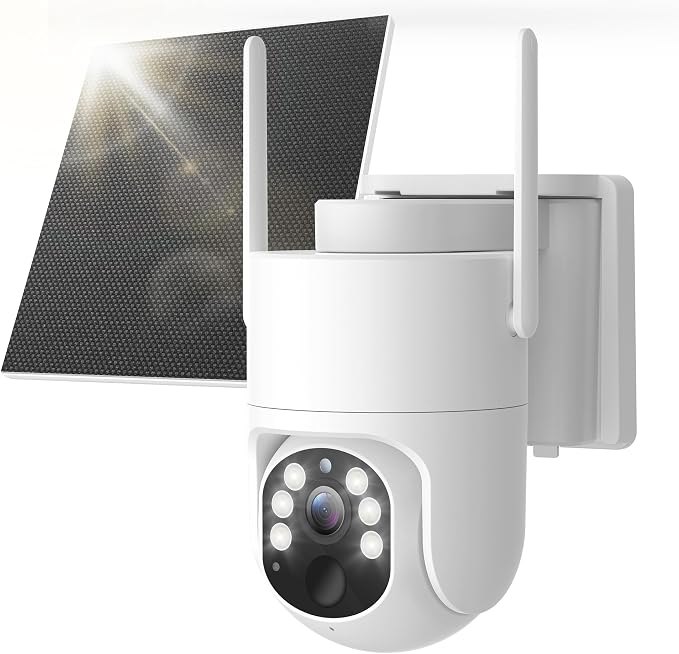Security Camera Wireless Outdoor: Solar Camera Outdoor/Home/Dome, 360° Live View by Voxblend