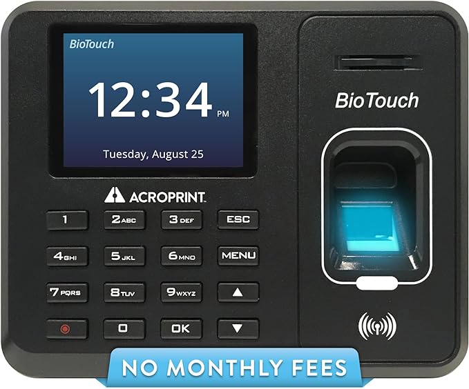 Acroprint BioTouch Self-Contained Automatic Biometric Fingerprint/Proximity by Acroprint