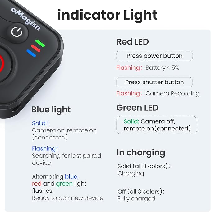 YDW Bluetooth Remote Control for DJI Osmo Action 6/Osmo Action 5 Pro/Action - Image 8