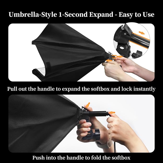 Professional 16''x16'' Softbox Lighting Kit - Image 5