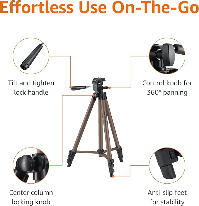 Amazon Basics 50-inch Lightweight Portable Camera Tripod Stand - Image 3