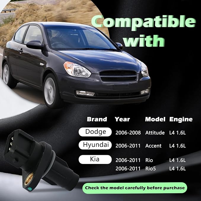 Engine Cam Camshaft Position Sensor L4 1.6L Compatible - Image 3