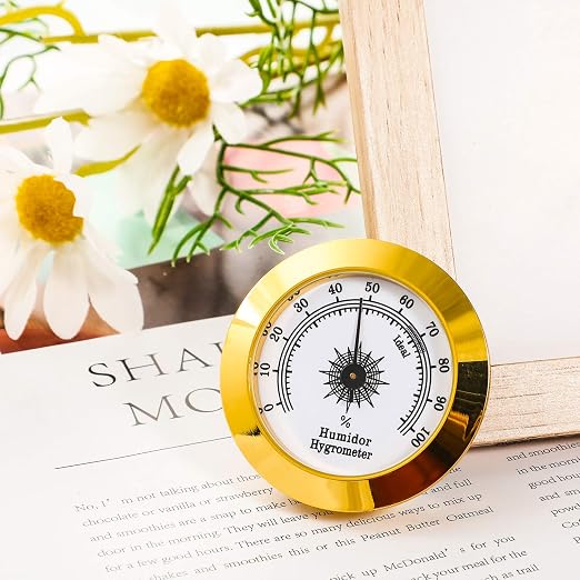 Frienda 2 Pcs Hydrometer 2 Inch Humidity Meter Cigar Humidor Hygrometers Round - Image 6