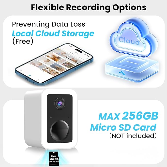 2K Security Cameras Wireless Outdoor, Free Cloud Storage, Integrated Spotlight - Image 2