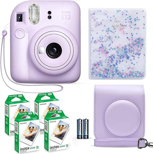 Fujifilm Instax Mini 12 Instant Camera Lilac Purple + Fuji Film Value Pack + by FUJIFILM