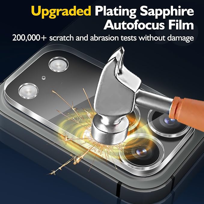3PCS Rear Back Camera Lens Protector Tempered Glass - Image 5