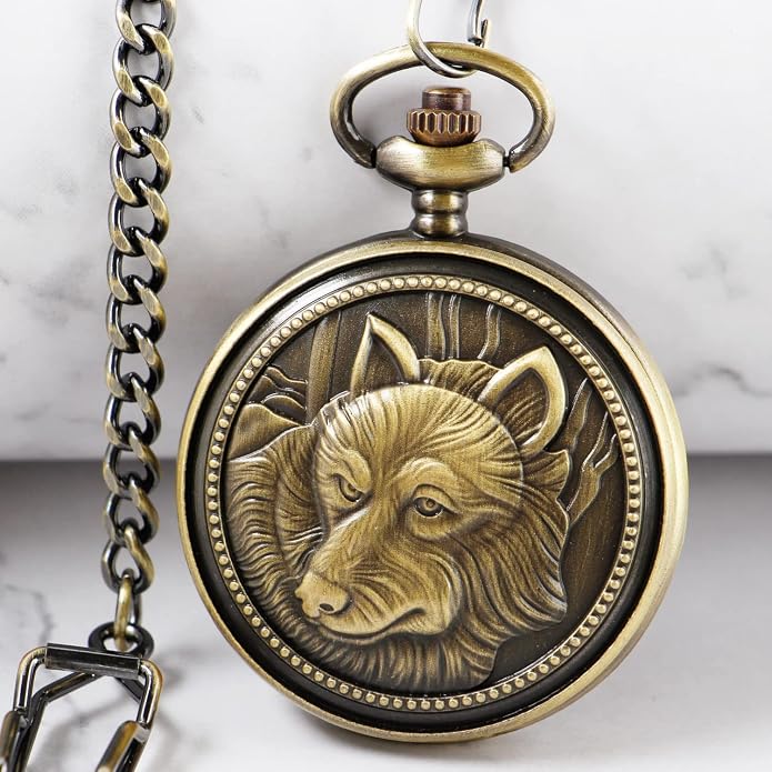 Men's Pocket Watch, Arabic Digital Dial Pocket Watches - Image 2