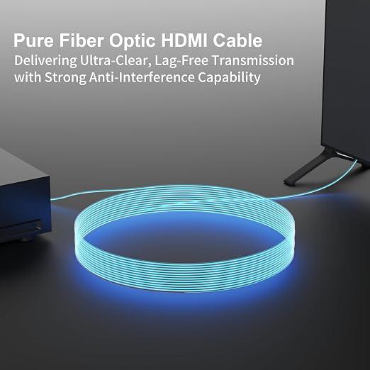RUIPRO 8K Detachable Full Fiber Optic Armored HDMI 2.1 Cable 15FT, Ultra High - Image 5