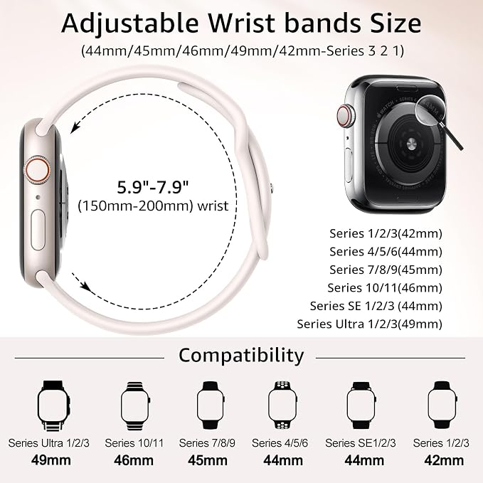6 Pack Sport Bands Compatible - Image 2