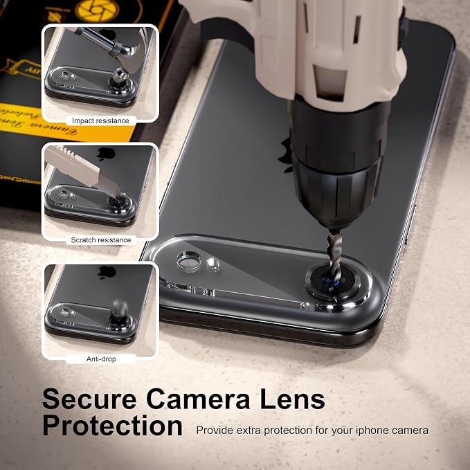 for 6 Pack iPhone Air Camera Lens Airtector 9H Tempered Glass Camera Screen - Image 4