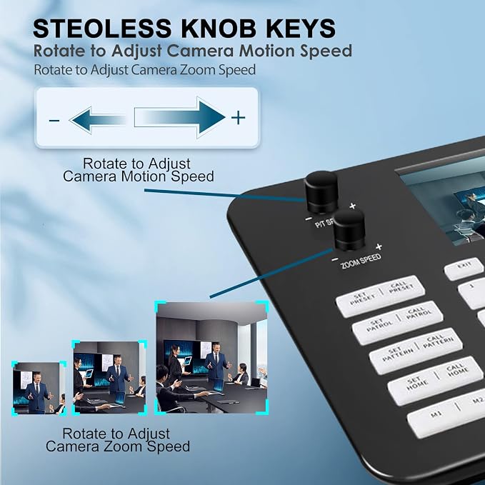 PTZ Controller, Camera Controller POE Network 4D Joystick Decoding Keyboard - Image 4