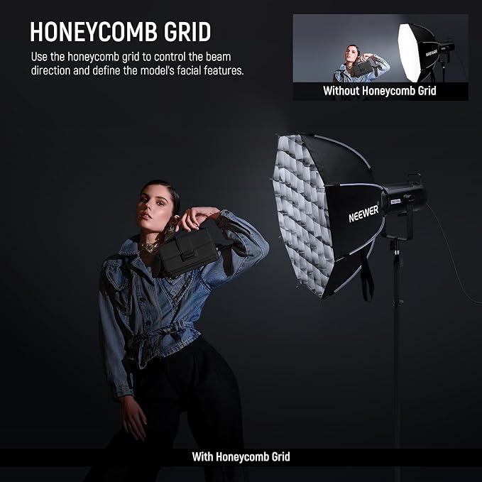 NEEWER 25.6'' Octagonal Softbox, Quick Release Parabolic Soft Box - Image 4