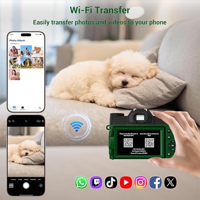 75MP Digital Camera, 4K WiFi Vlogging Camera - Image 4