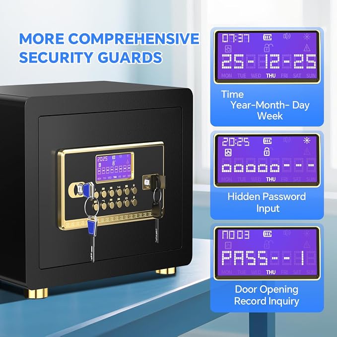 Home Safe with Digital Keypad & Alarm System - Image 3