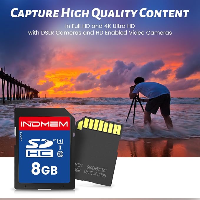 SD Card 8GB, High Speed Full HD Video Recording Secure Digital Cards - Image 4