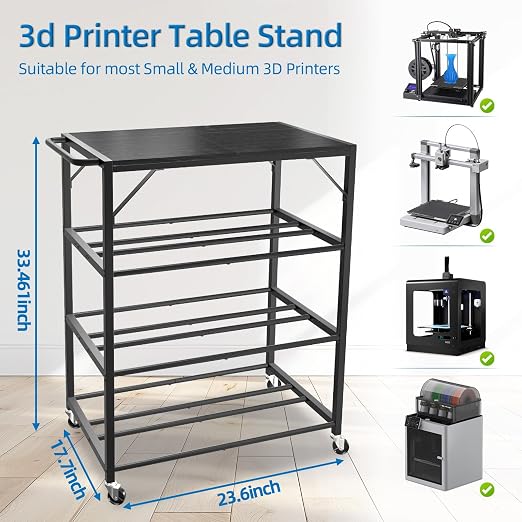 3D Printer Stand with Filament Storage Rack - Image 3