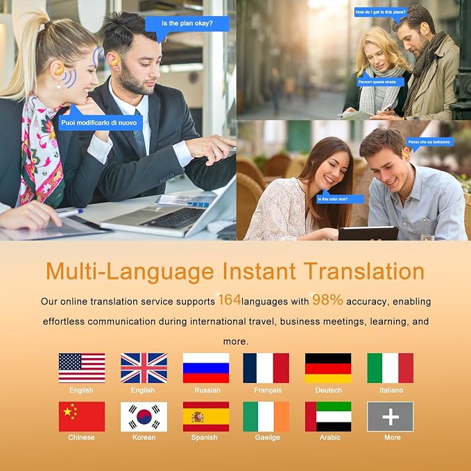 AI Translation Earbuds Real Time, 164 Language Translator Earbud 3-in-1 - Image 3