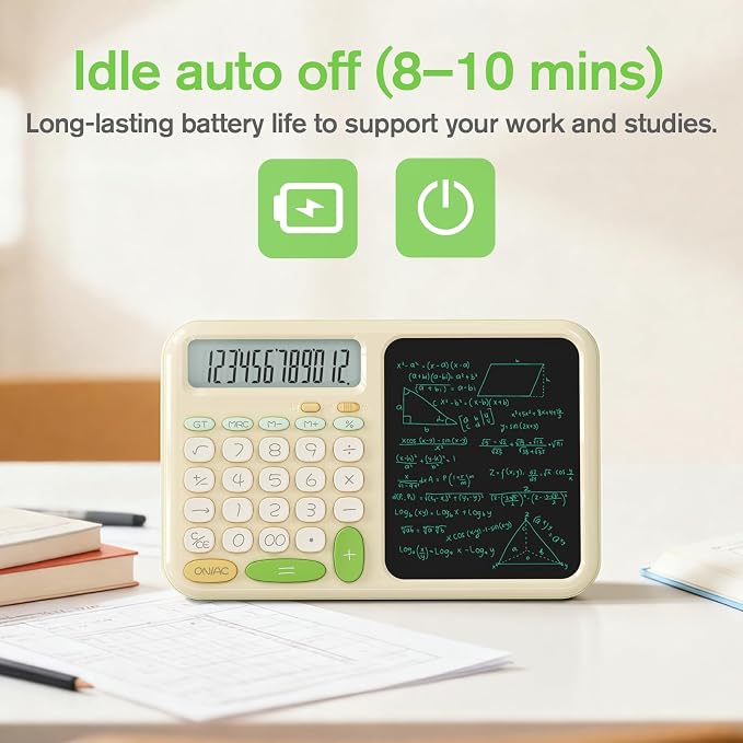 Desk Basic Calculator with Notepad - Image 7