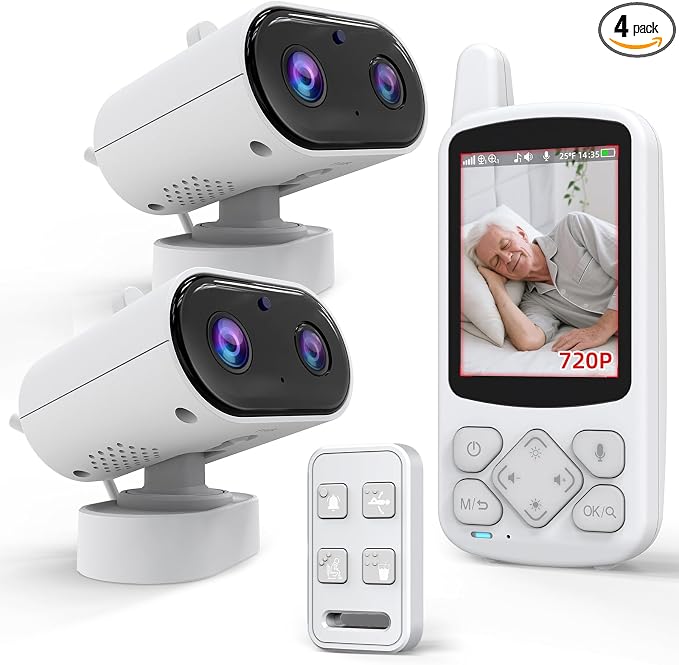 CallToU Elderly Monitor with Camera and Audio, 2-Way Talk Baby Monitors by CallToU