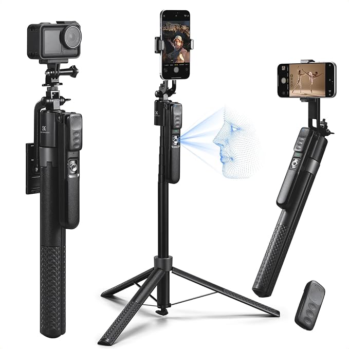 K&F CONCEPT 71“ Face Tracking Tripod, Auto Face Tracking Selfie Stick, Auto by KFCONCEPT