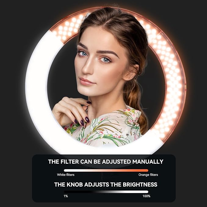 Ring Light Kit 18" 55W 5500k dimmable LED Light, 70inch Foldable Stand - Image 2