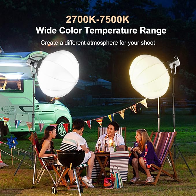 GVM 150W Video Light Kit, 2700K-7500K Continuous Lighting - Image 2