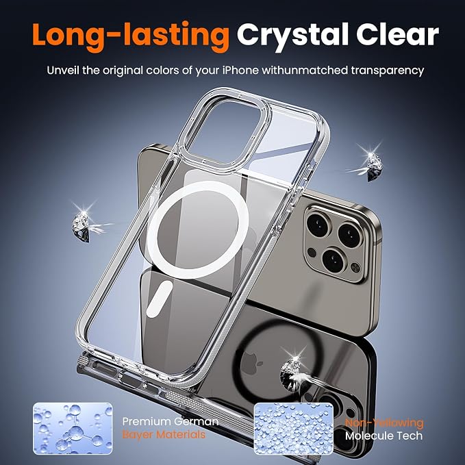 toushion 3 in 1 for iPhone 15 Pro Case Clear - Image 5