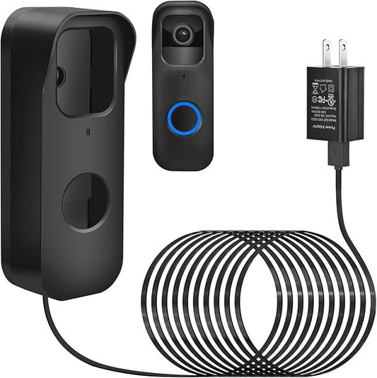 2in1 Power Cable with Adapter & Adhesive Doorbell Mount Compatible with Blink by delilyn