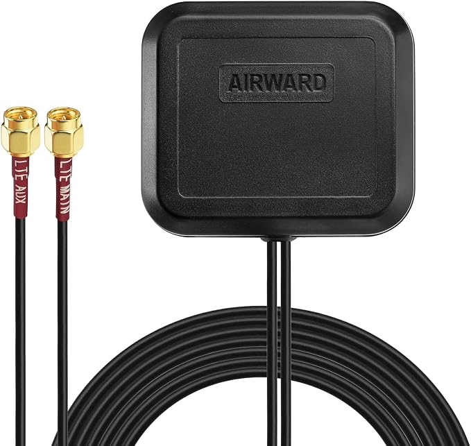 Superbat 4G LTE Antenna MIMO Magnetic Mount Omni-Directional Dual SMA Male by SUPERBAT