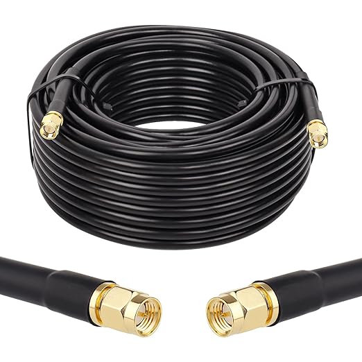MOOKEERF KMR240 SMA Male to SMA Male Coaxial Cable 50 ohm Coax Ultra Low Loss by MOOKEERF