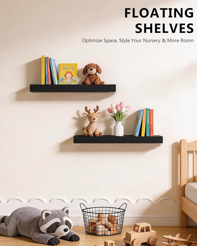 WALI Floating Shelves for Wall, 2 Tier Bathroom Storage Shelf Over Toilet - Image 6